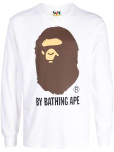 A BATHING APE® t-shirt en coton à logo imprimé - Blanc