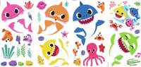 RoomMates muurstickers Baby Shark vinyl 39 stuks
