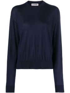 Jil Sander ribbed crew neck jumper - Bleu