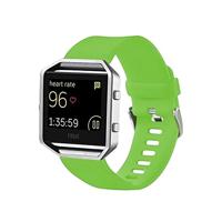 By Qubix - Compatible met Fitbit Blaze sport horloge band/siliconen alleen voor Compatible met Fitbit Blaze - Groen - Compatible fitbit bandje