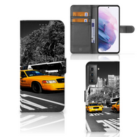 Samsung Galaxy S21 Plus Flip Cover New York Taxi - thumbnail