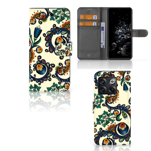 Motorola Edge 30 Neo Telefoonhoesje met Pasjes Bird Flowers