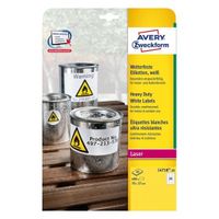 Avery-Zweckform L4718-20 Folie-etiketten 70 x 37 mm Polyester folie Wit 480 stuk(s) Permanent hechtend Laser (kleur), Laser (zwart/wit), Kopiëren (kleur), - thumbnail