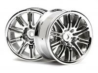 10 spoke motor sport wheel 26mm chrome - thumbnail