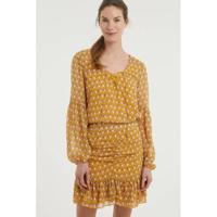 HARPER & YVE rok Roxy met all over print en volant geel