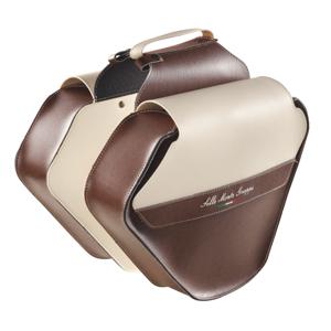 Selle Monte Grappa Dubbele tas 17,5L Fashion Skay D-bruin/cream