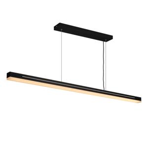 Brede zwarte LED hanglamp met ingebouwde Moodmaker Nordlux Skylar