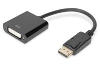 ASSMANN DisplayPort grafische adapter, DP naar DVI-I (24+5), Full HD 60Hz, 1920x1080 pixels, zwart