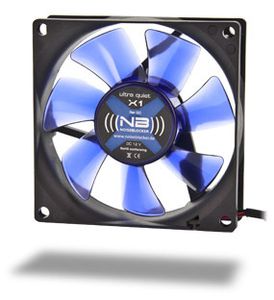 Noiseblocker NB-BlackSilentFan X1 80mm Computer behuizing Ventilator Zwart, Blauw