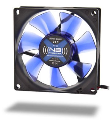 Noiseblocker NB-BlackSilentFan X1 80mm Computer behuizing Ventilator Zwart, Blauw