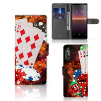 Sony Xperia 10 II Wallet Case met Pasjes Casino - thumbnail