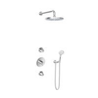 Hotbath Get together IBS2R Regendoucheset inbouw - 35cm wandarm - 30cm ronde hoofddouche - 3 standen handdouche - chroom IBS2RCR15 - thumbnail