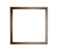 SOLSTAR, vierkante plafondlamp van metaal in moderne houtlook, 12 watt, 1150 lumen, lichtkleur 3000 kelvin, moderne plafondverlichting, houtdecor M. zwart.