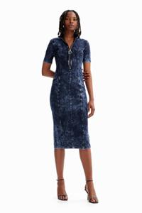 Denimlook jurk - BLUE - S