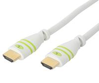 TECHLY 5 m High Speed ​ HDMI Kabel met Ethernet A/A M/M Wit icoc Hdmi-4-050 WH - HDMI-kabels (HDMI, HDMI, MANNELIJK, Mannelijk, Goud, Wit)