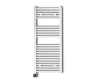 Sanicare elektrische design radiator 60x112cm wit met Bluetooth en thermostaat links zwart