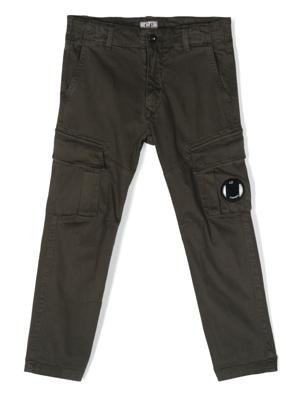 C.P. Company Lens-detail straight-leg trousers - Groen C.P. Company Lens-detail straight-leg trousers - Groen