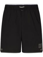 Dolce & Gabbana short de bain à logo imprimé - Noir