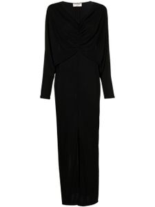 Saint Laurent robe longue à design drapé - Noir