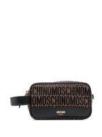 Moschino trousse de toilette à logo en jacquard - Marron