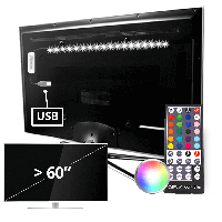 Tv backlight set met 1 RGBWW ledstrip voor tv’s >60 inch