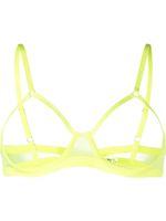 Maison Close soutien-gorge transparent à logo - Jaune