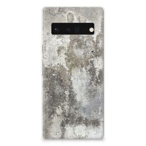 Google Pixel 6 Pro TPU Siliconen Hoesje Beton Print