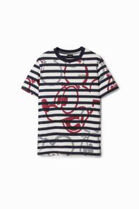 Gestreept T-shirt Mickey Mouse - WHITE - XXL