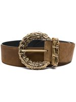 Saint Laurent ceinture à boucle dorée - Marron - thumbnail