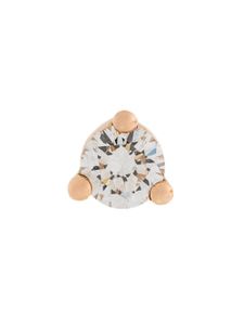 Delfina Delettrez 18kt gold Dots Solitaire diamond and pearl earring - Blanc