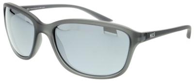 H.I.S zonnebril ​​​​gepolariseerd rechthoekig cat.3. donkergrijs