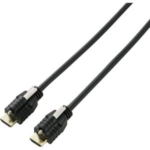 SpeaKa Professional SP-9784184 HDMI-kabel HDMI Aansluitkabel HDMI-A-stekker, HDMI-A-stekker 2.00 m Zwart 4K UHD, Audio Return Channel (ARC), Vergulde