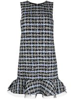 Carolina Herrera robe courte volantée en tweed - Noir