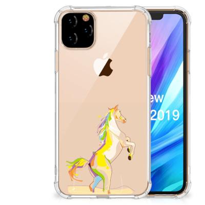 Apple iPhone 11 Pro Max Stevig Bumper Hoesje Horse Color Apple iPhone 11 Pro Max Stevig Bumper Hoesje Horse Color