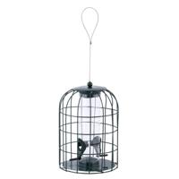 Vogelvoedersilo - metaal - zwart - 26 cm - vogelvoederplek   -