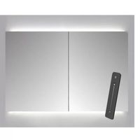 Spiegelkast Sanicare Qlassics Ambiance 80x60 cm Met Dubbelzijdige Spiegeldeuren, LED Verlichting En Afstandsbediening Hoogglans Wit Sanicare