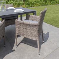 Dining Tuinstoel Raaf Wicker Grijs - Giga Meubel - thumbnail