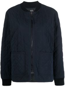 A.P.C. veste Elea à design matelassé - Bleu