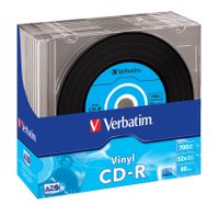 Verbatim CD-R 700 MB Vinyl blanco cd's 52x, 10 stuks