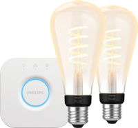 Philips Hue Filament White Ambiance Edison XL 2-Pack + Bridge