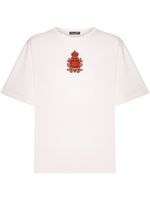 Dolce & Gabbana t-shirt en soie à patch poitrine - Blanc - thumbnail