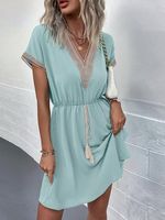 Loose Lace Casual Dress With No