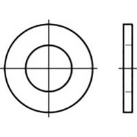 TOOLCRAFT Onderlegringen Staal 100 stuk(s) TO-5433645