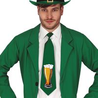 Fiestas Guirca Verkleed stropdas - St. Patricks Day - groen - polyester - volwassenen - carnaval   -