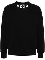 MSGM sweat en coton à logo imprimé - Noir