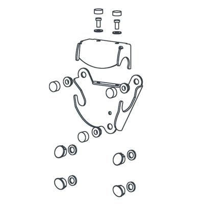 Linido montageset voor douchezitting, antraciet
