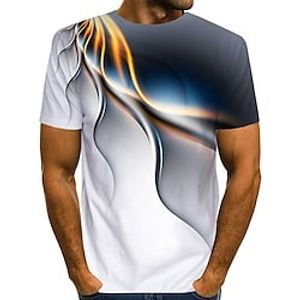 heren t-shirt abstracte ronde hals korte mouw groen designer wit blauw paars casual dagelijkse print tops basic streetwear overdreven zomer grafische tees Lightinthebox