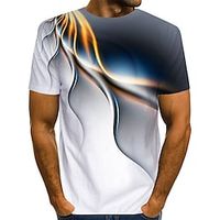 heren t-shirt abstracte ronde hals korte mouw groen designer wit blauw paars casual dagelijkse print tops basic streetwear overdreven zomer grafische tees Lightinthebox