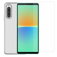 Saii 2-in-1 Sony Xperia 10 IV TPU-hoesje en schermbeschermer van gehard glas