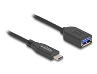 DeLOCK USB 10 Gbps Coaxial Cable USB Type-C male to Type-A female 25 cm